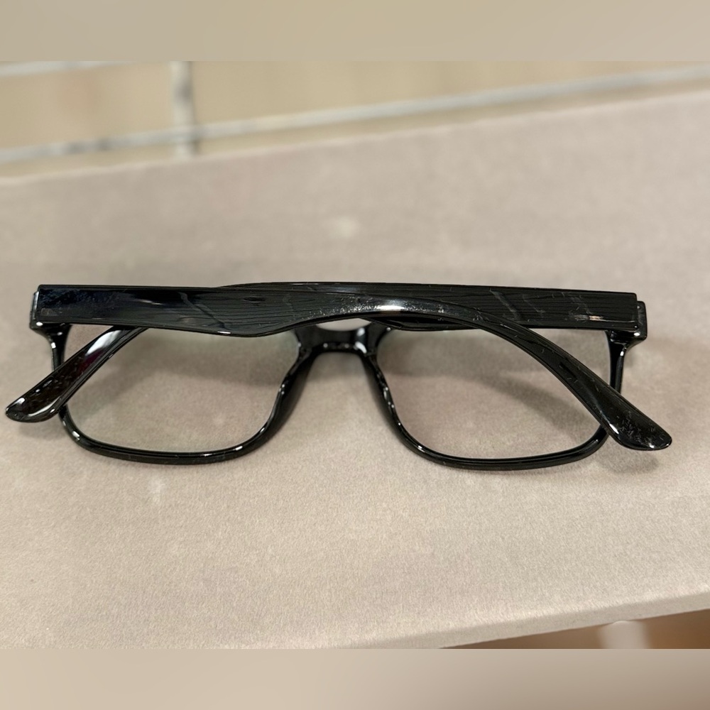 Zenni Eyeglass Frames and Case Black Rectangle Lightweight - Picture 4 of 14